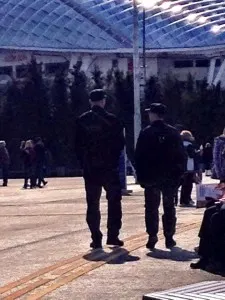 Armed police at Coastal Cluster