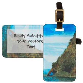 Outside the Bay of Seward Alaska Abstract Bag Tag