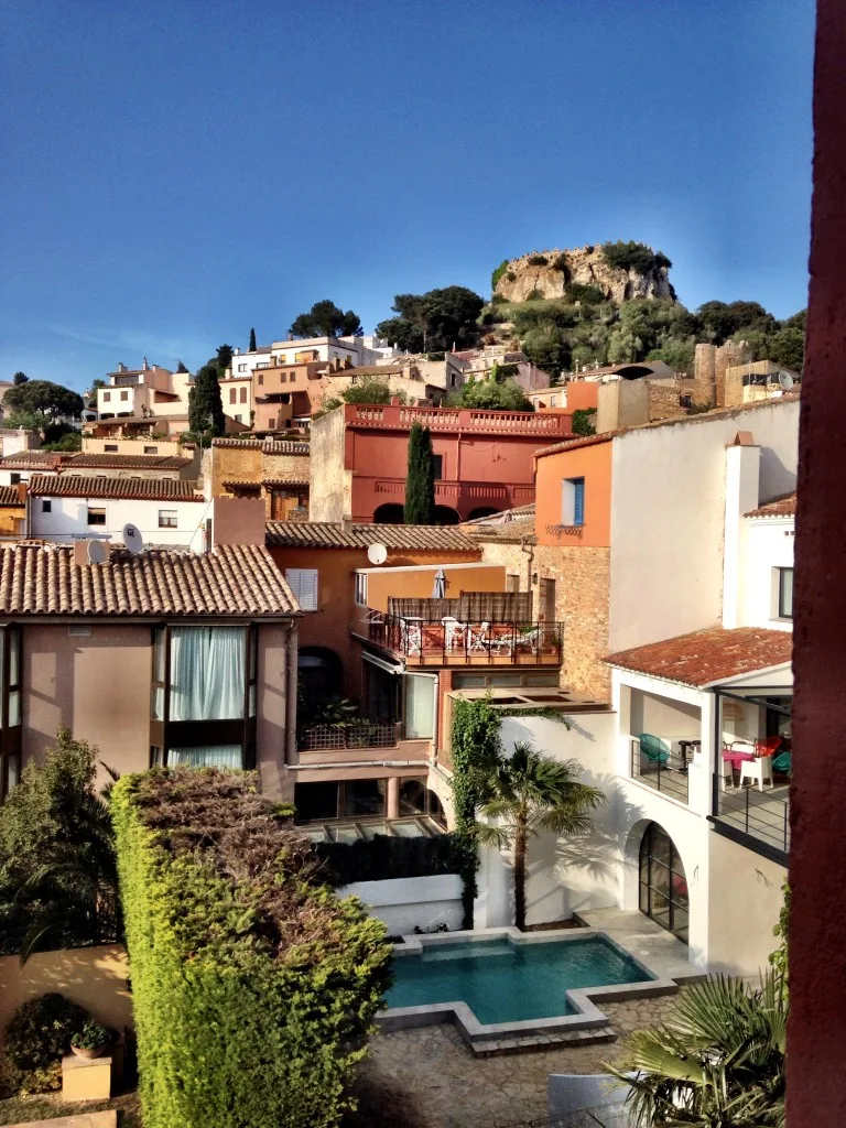 view of begur from hotel aiguaclara