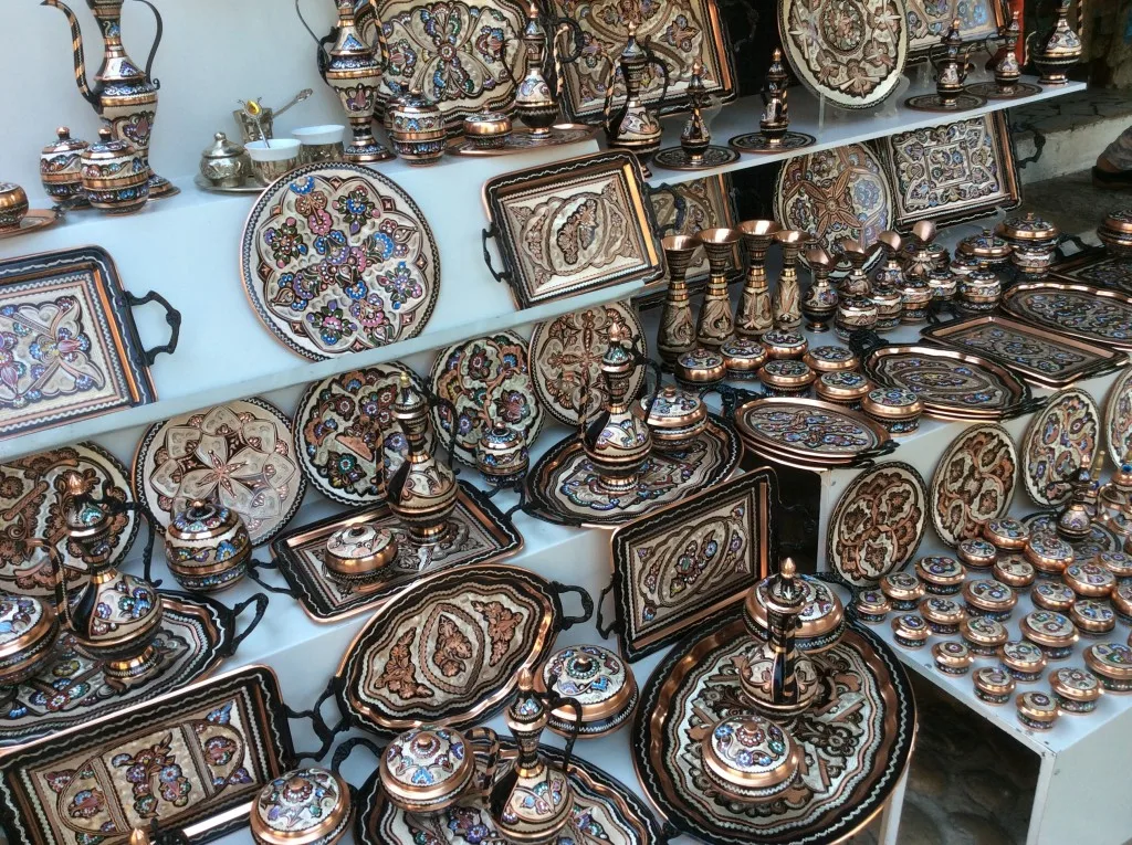 hammered metal ware in Mostar