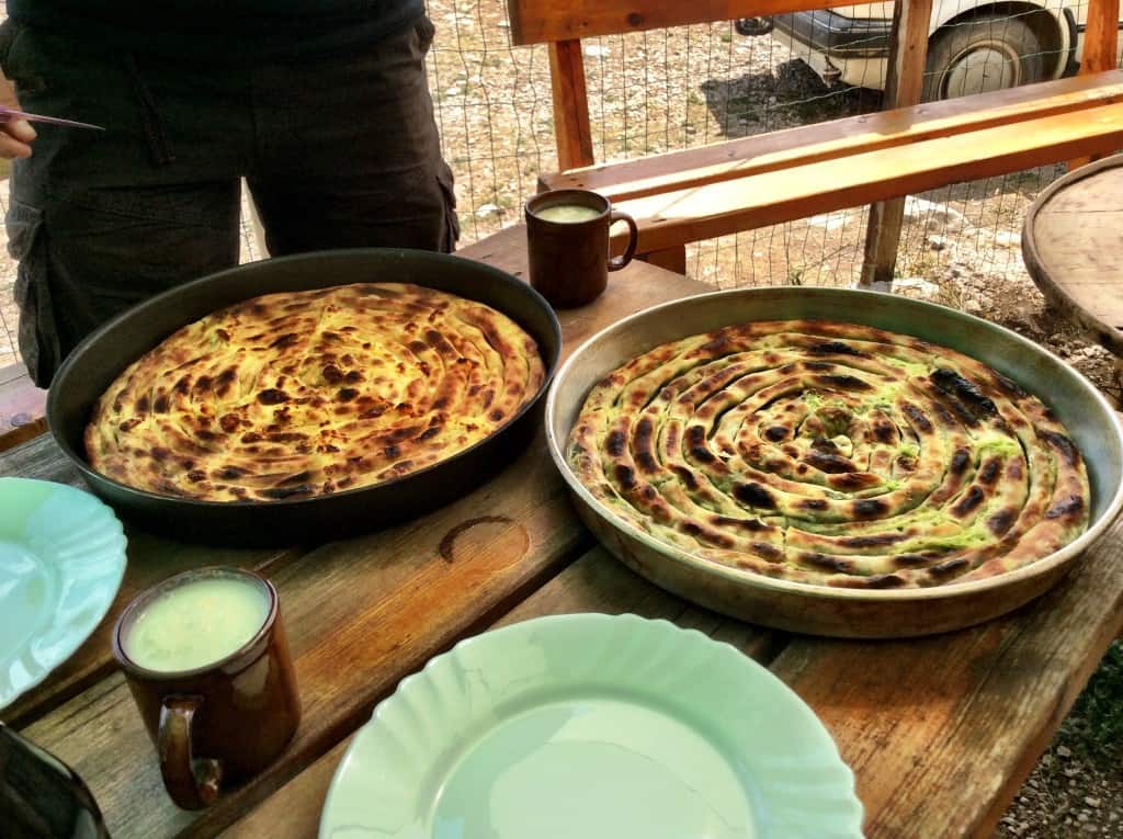 Burek served at Lukomir - the most remote village in Bosnia