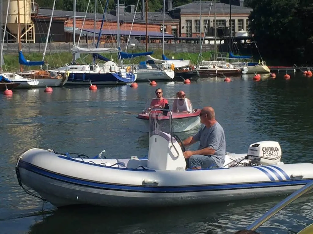 Our friend, Ismo, docks his boat at the Suomenlinna harbor