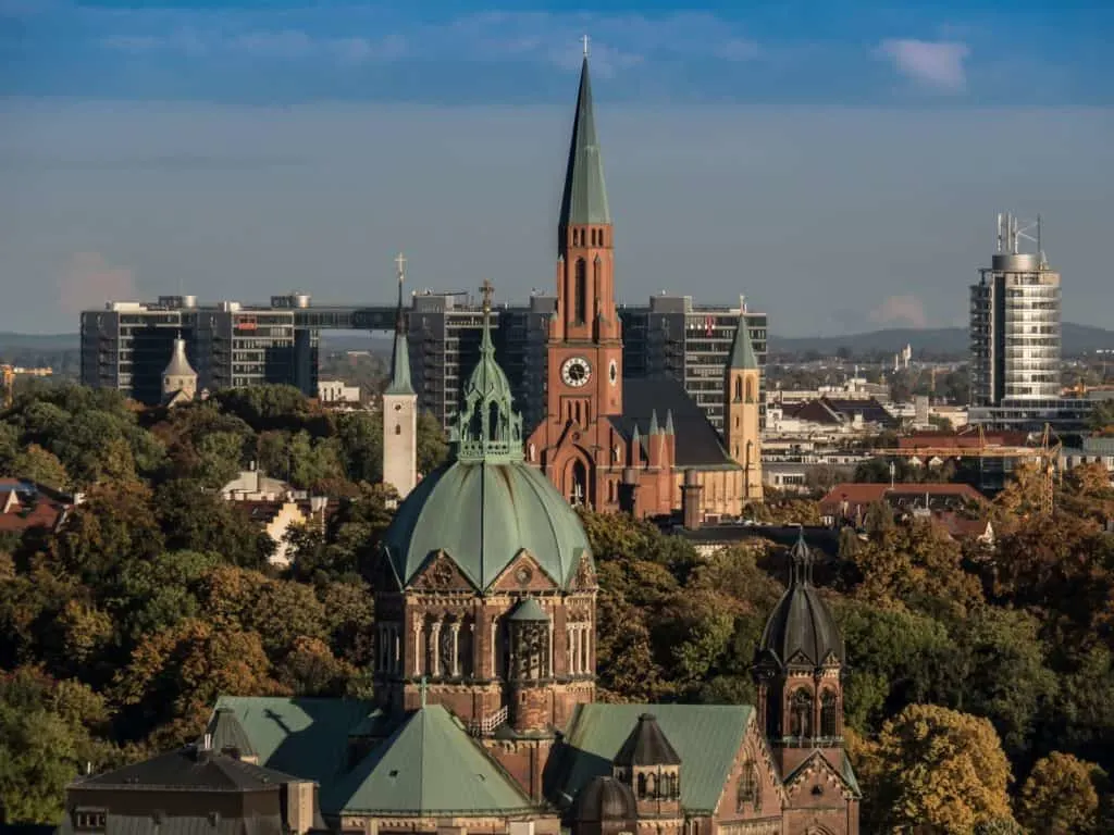 Munich travel - spires in the skyline