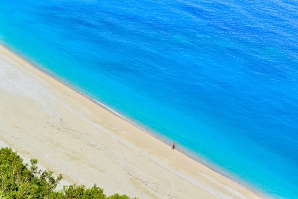 aerial shot bay beach 729169