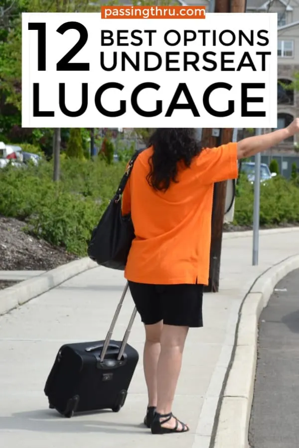 woman with underseat suitcase hailing a taxi