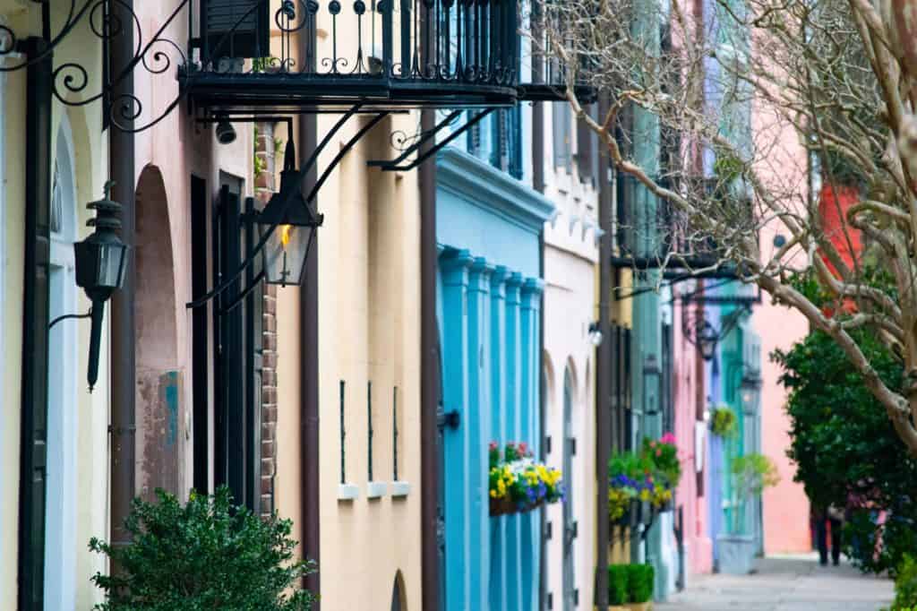 rainbow row charleston