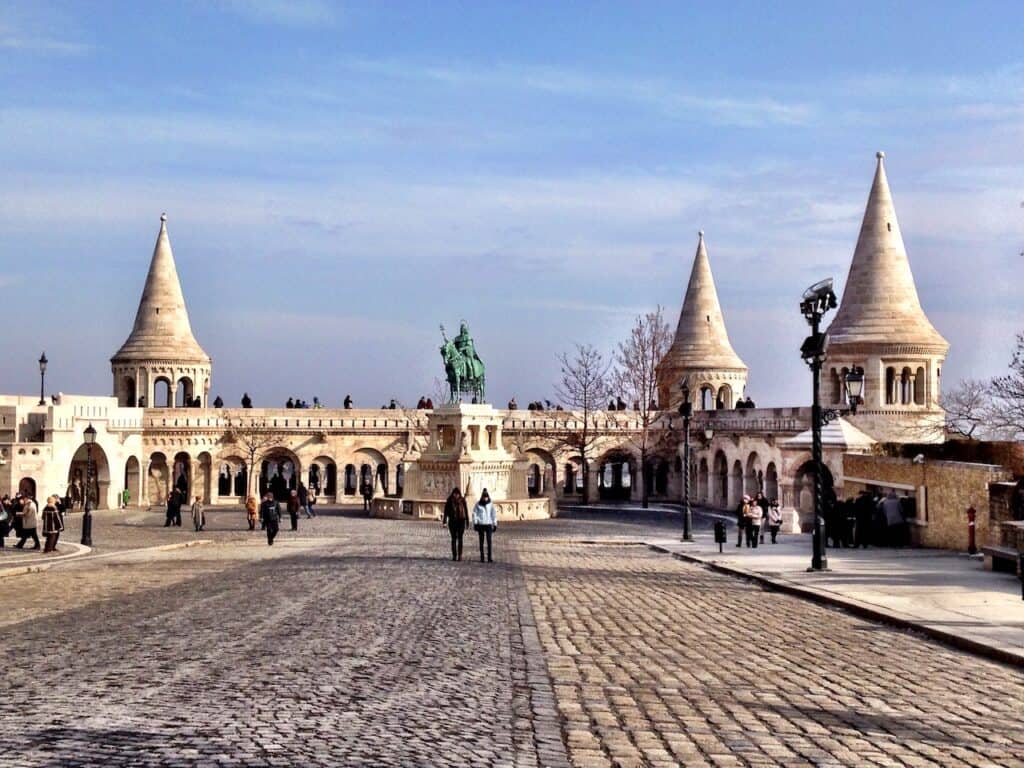 st stephen statue fishermen's bastion budapest