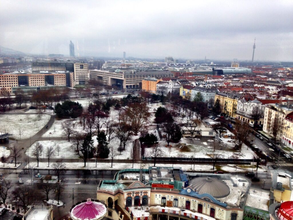 aerial view of leopoldstadt vienna