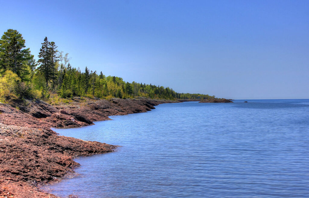 upper peninsula michigan shoreline of lake superior