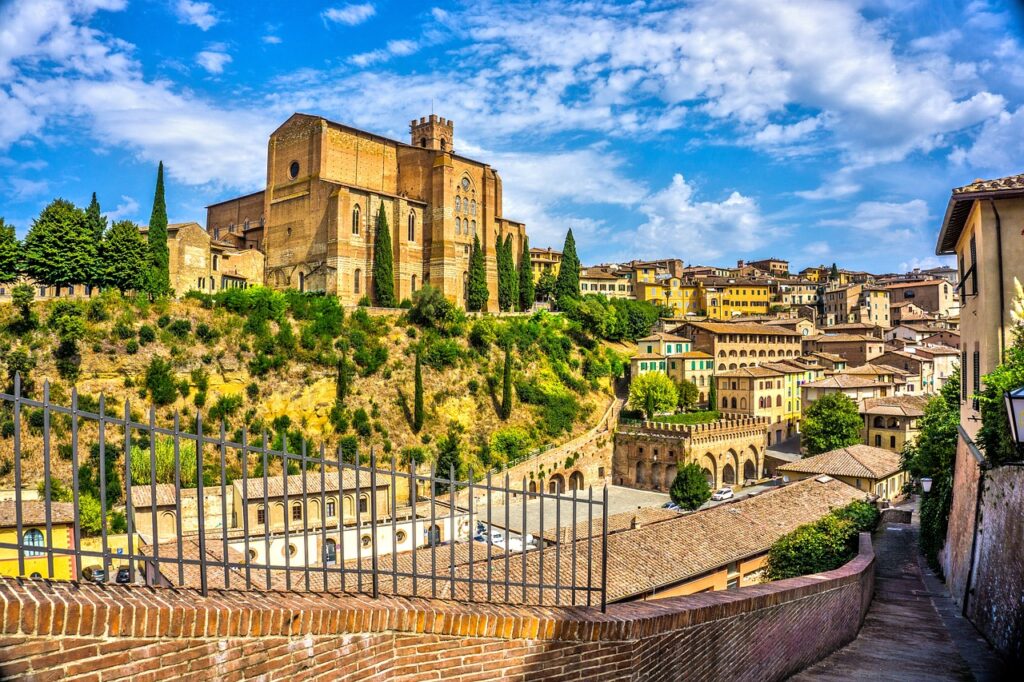 siena skyline tuscany italy