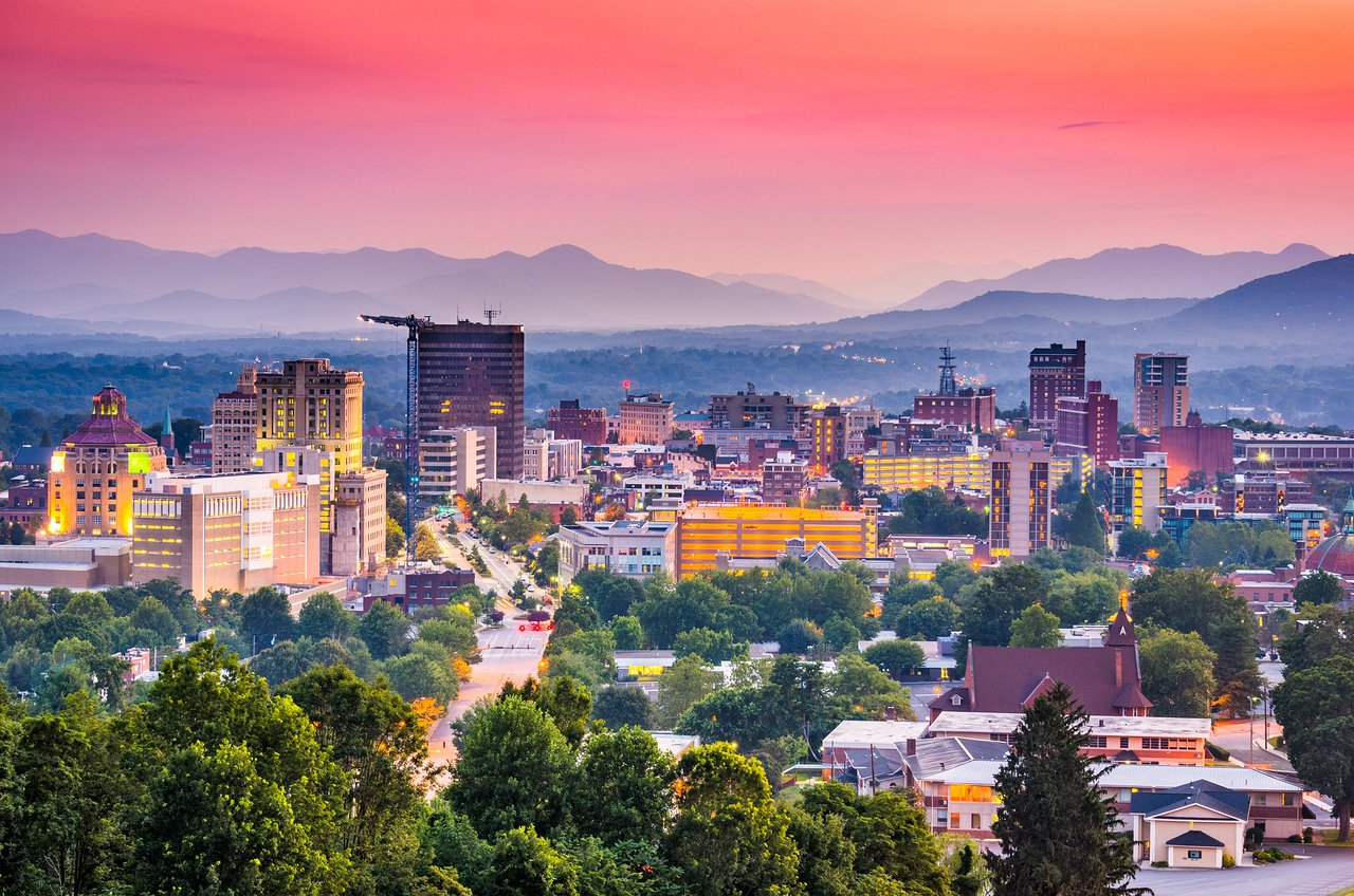 colorful north carolina cityscape