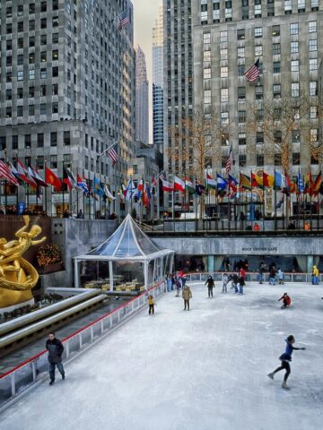 ice skating on rockefeller center